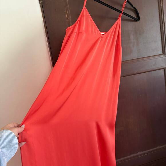 TWELFTH STREET Cynthia Vincent | Orange Satin Maxi Slip Dress | Size Extra Small - Picture 3 of 6